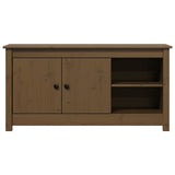 Meuble TV Marron miel 103x36,5x52 cm Bois de pin massif