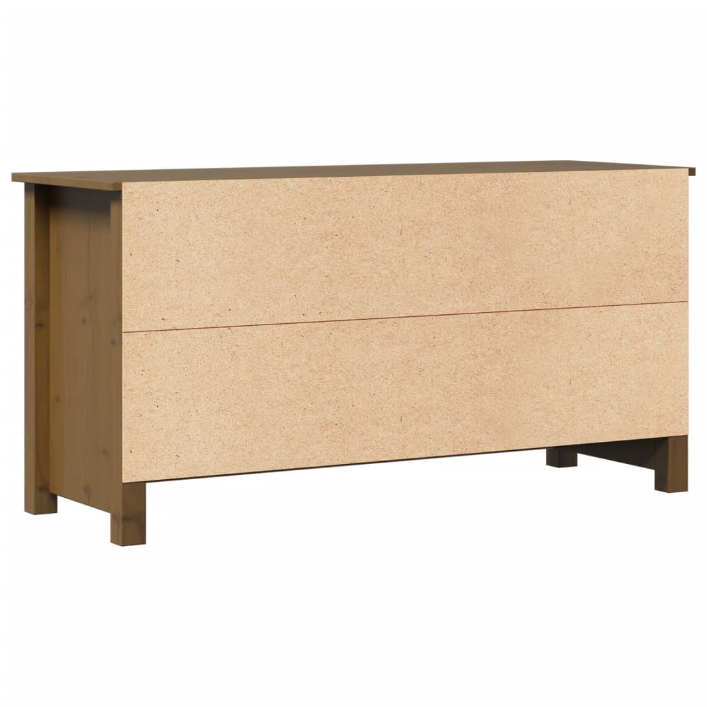 Meuble TV Marron miel 103x36,5x52 cm Bois de pin massif