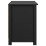 Meuble TV Noir 103x36,5x52 cm Bois de pin massif