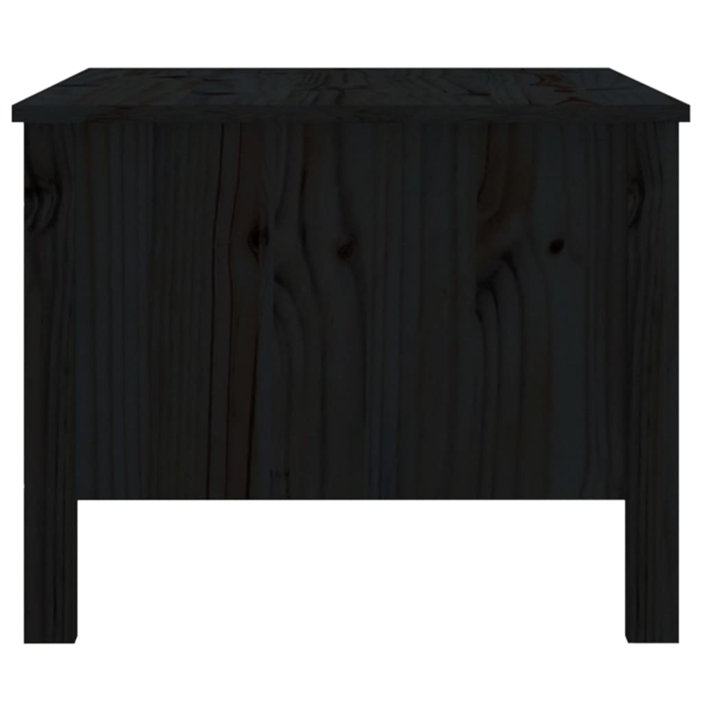 Table basse Noir 100x50x40 cm Bois massif de pin