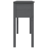 Table console Gris 100x35x75 cm Bois massif de pin