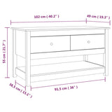 Table basse Gris 102x49x55 cm Bois massif de pin