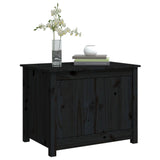 Table basse Noir 71x49x55 cm Bois massif de pin