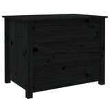 Table basse Noir 71x49x55 cm Bois massif de pin