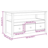 Table basse 102x49x55 cm Bois massif de pin