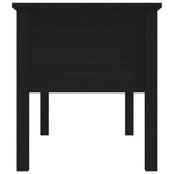 Table basse Noir 102x49x55 cm Bois massif de pin