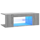 TV cabinet with LED lights Sonoma gray 90x39x30 cm