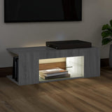 TV cabinet with LED lights Sonoma gray 90x39x30 cm