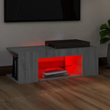 TV cabinet with LED lights Sonoma gray 90x39x30 cm