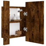 Armoire à miroir LED de salle de bain chêne fumé 40x12x45 cm