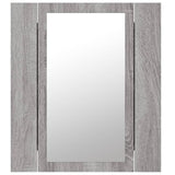 Armoire à miroir LED de salle de bain sonoma gris 40x12x45 cm