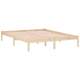 Bed frame without mattress 152x203 cm solid pine wood