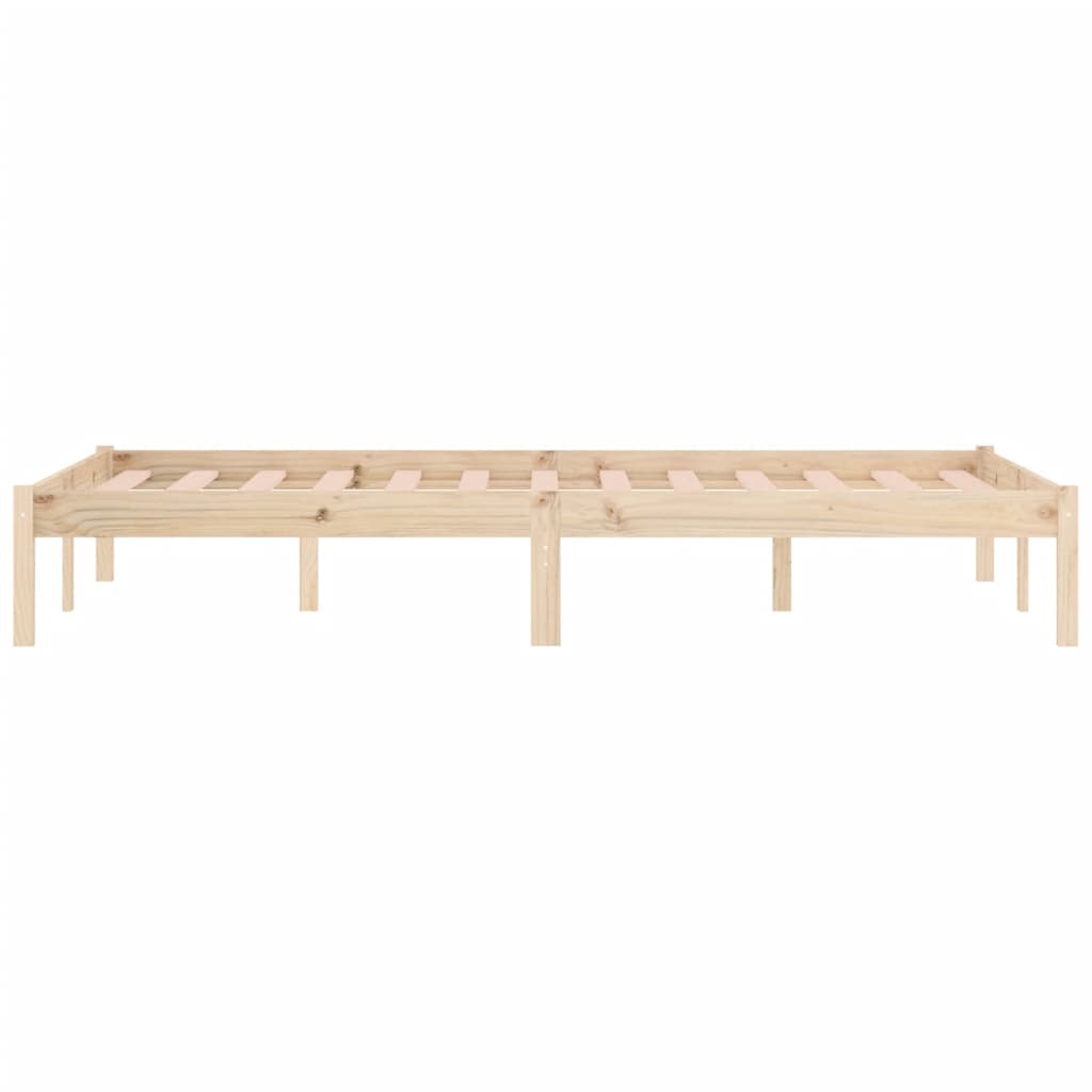 Bed frame without mattress 152x203 cm solid pine wood