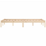 Bed frame without mattress 152x203 cm solid pine wood