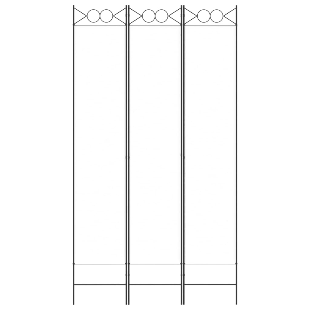 3-panel partition wall White 120x220 cm Fabric