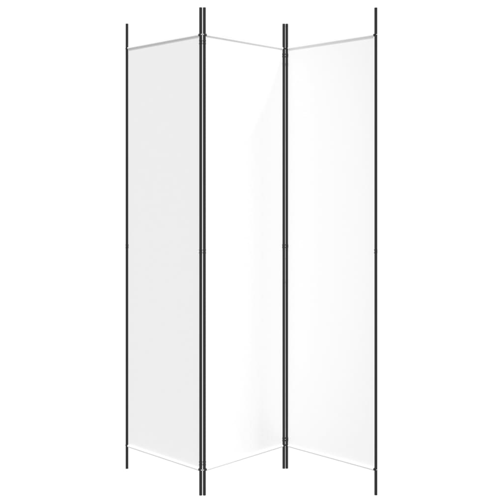 3-panel partition wall White 150x200 cm Fabric