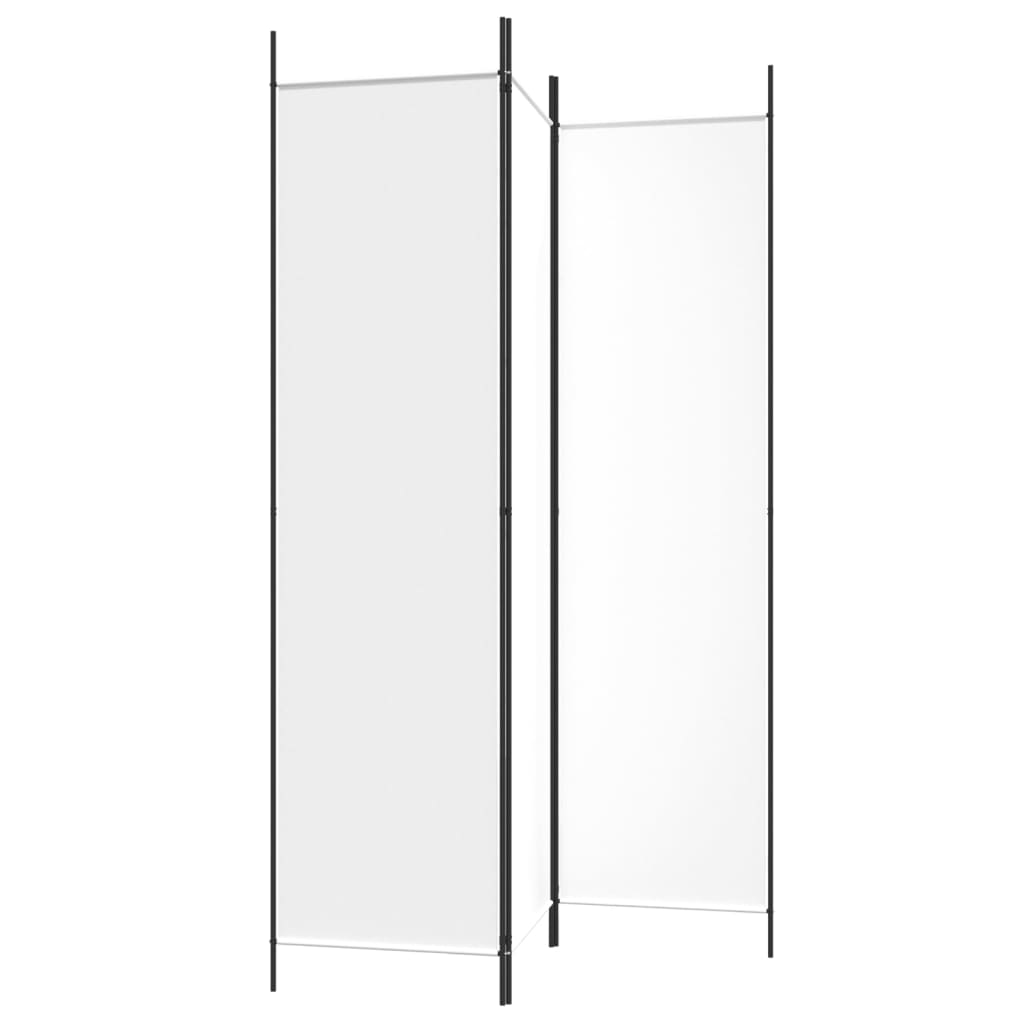 3-panel partition wall White 150x200 cm Fabric