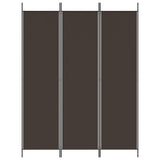 vidaXL Cloison de séparation 3 panneaux Marron 150x200 cm Tissu