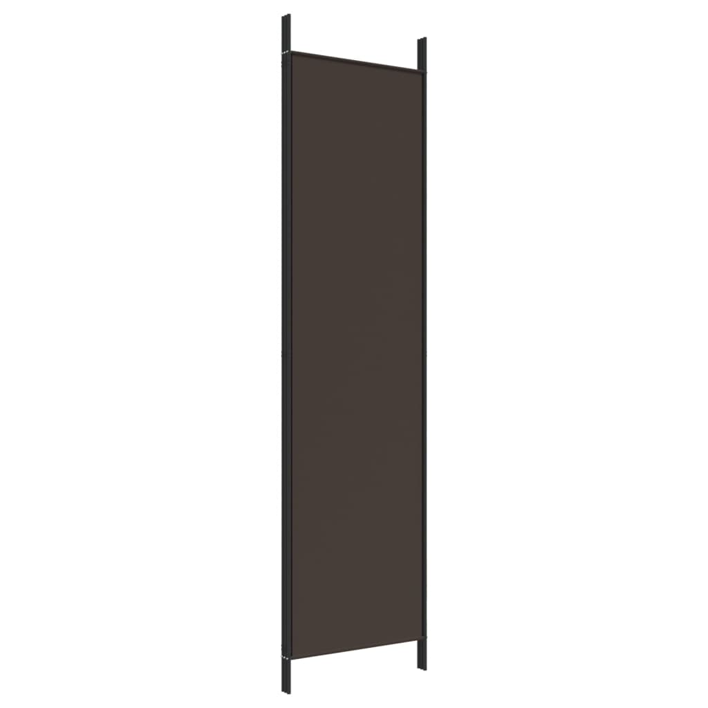 vidaXL Cloison de séparation 3 panneaux Marron 150x200 cm Tissu