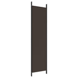 vidaXL Cloison de séparation 3 panneaux Marron 150x200 cm Tissu