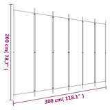 Trennwand 6 Paneele Anthrazit 300x200 cm Stoff