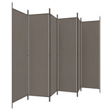 6-panel partition wall Anthracite 300x220 cm Fabric