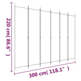 Trennwand 6 Paneele Anthrazit 300x220 cm Stoff