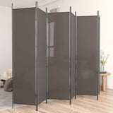 6-panel partition wall Anthracite 300x220 cm Fabric