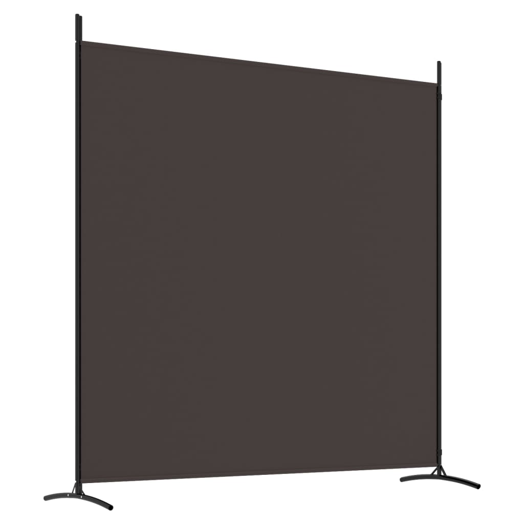 vidaXL Cloison de séparation 2 panneaux Marron 348x180 cm Tissu