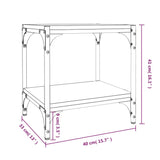 Meuble TV Chêne marron 40x33x41 cm Bois d'ingénierie et acier