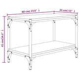 Meuble TV Sonoma gris 60x33x41 cm Bois d'ingénierie et acier