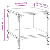 Table basse Sonoma gris 50x50x40 cm Bois d'ingénierie