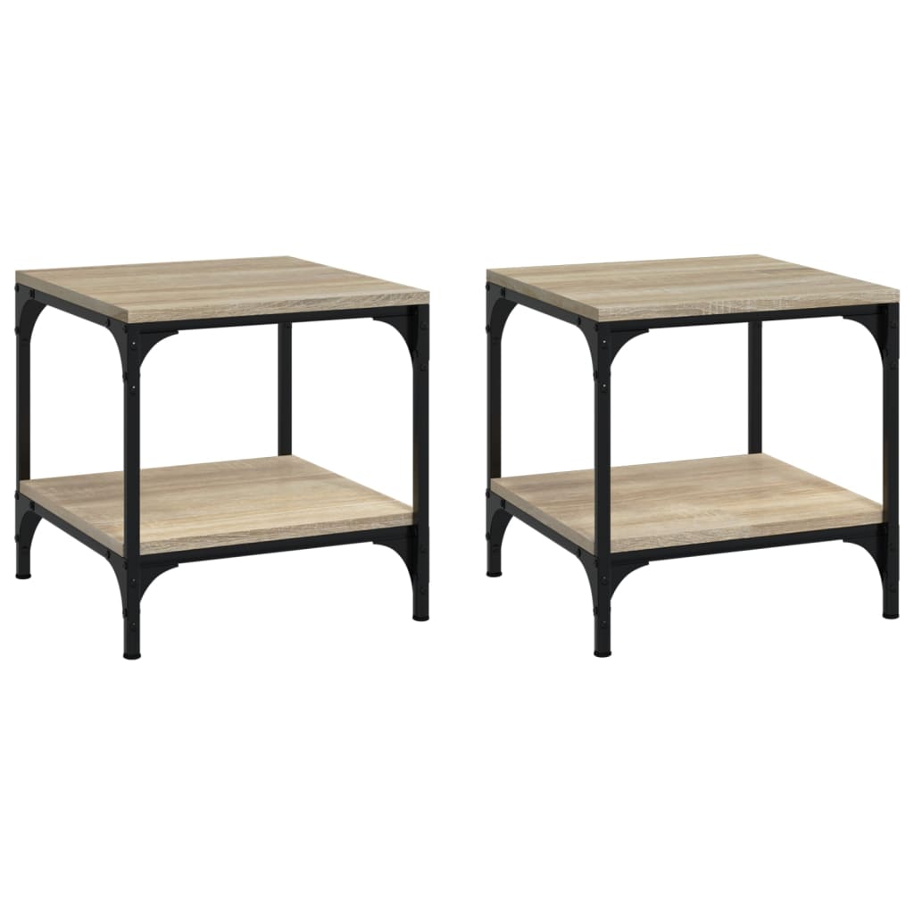 Side tables 2 pcs Sonoma oak 40x40x40 cm Engineered wood