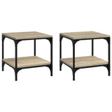 Side tables 2 pcs Sonoma oak 40x40x40 cm Engineered wood