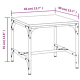 Tables d'appoint 2 pcs Noir 40x40x35 cm Bois d'ingénierie