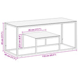 Table basse doré acier inoxydable et verre trempé