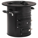 Black Camping Wood Stove 50x33.5x30.5 cm Steel