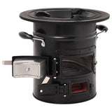 Black Camping Wood Stove 50x33.5x30.5 cm Steel