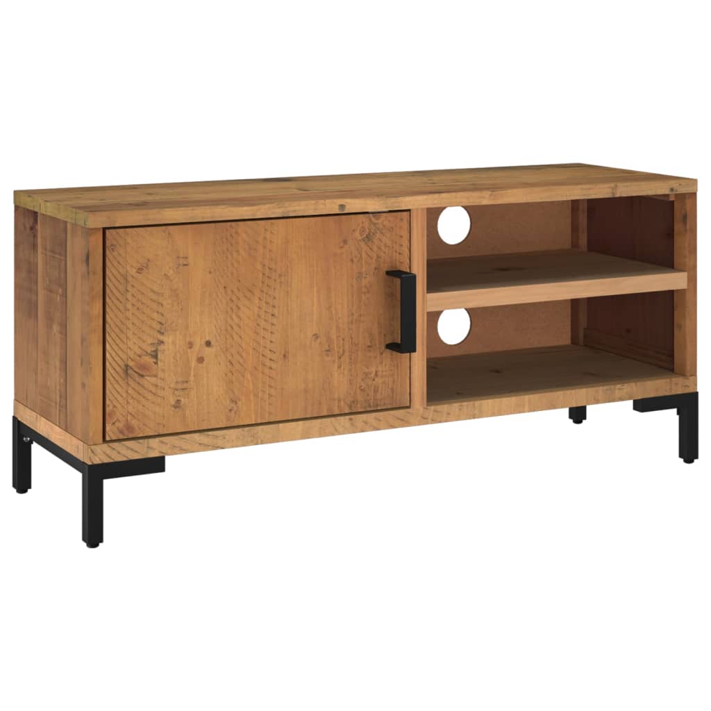 Meuble TV Marron 90x30x40 cm Bois de pin massif