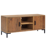 Meuble TV Marron 110x35x48 cm Bois de pin massif