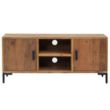 Meuble TV Marron 110x35x48 cm Bois de pin massif