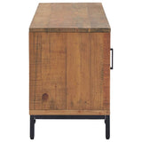 Meuble TV Marron 110x35x48 cm Bois de pin massif