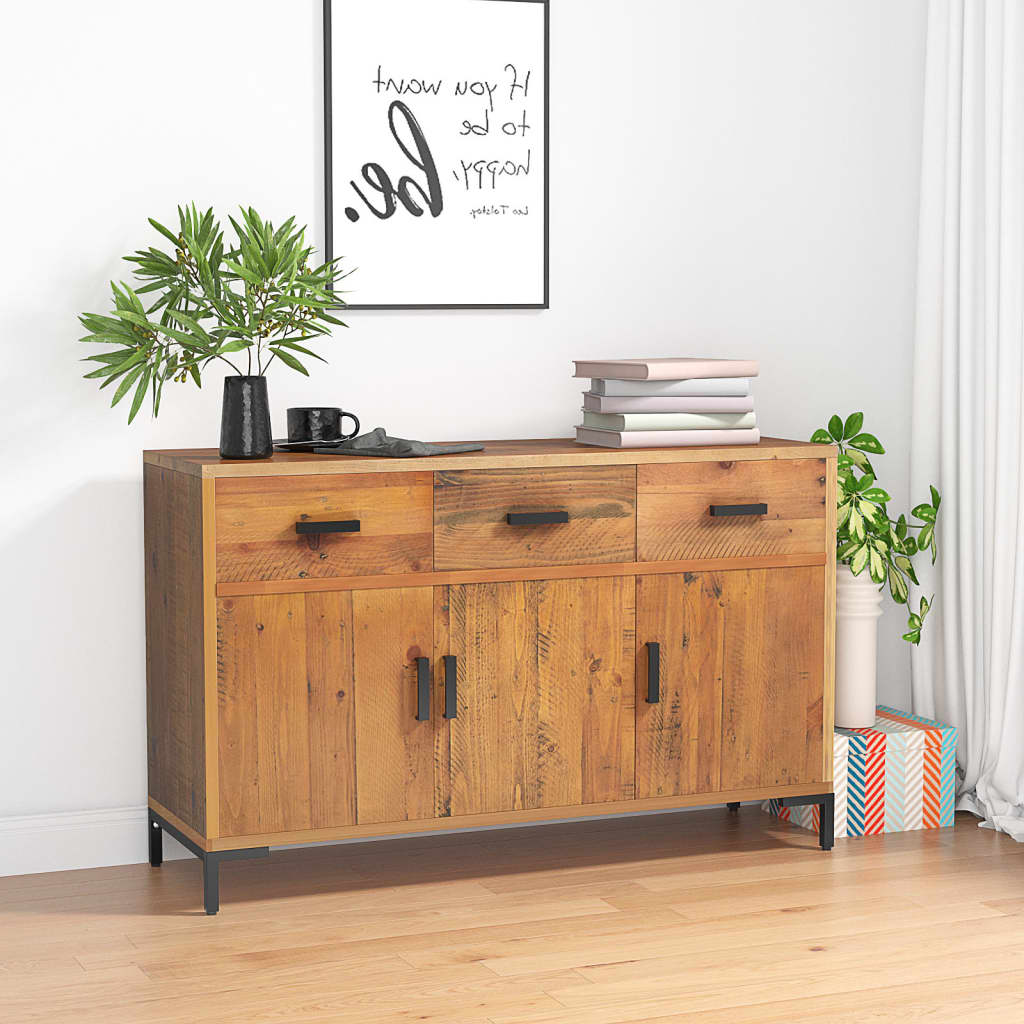 Buffet Marron 110x35x70 cm Bois de pin massif