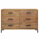 Braunes Sideboard 110x35x70 cm Massives Kiefernholz