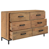 Braunes Sideboard 110x35x70 cm Massives Kiefernholz