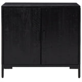 Buffet Noir 75x35x70 cm Bois de pin massif