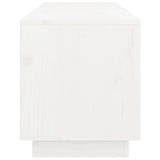 Meuble TV Blanc 105x34x40 cm Bois de pin massif