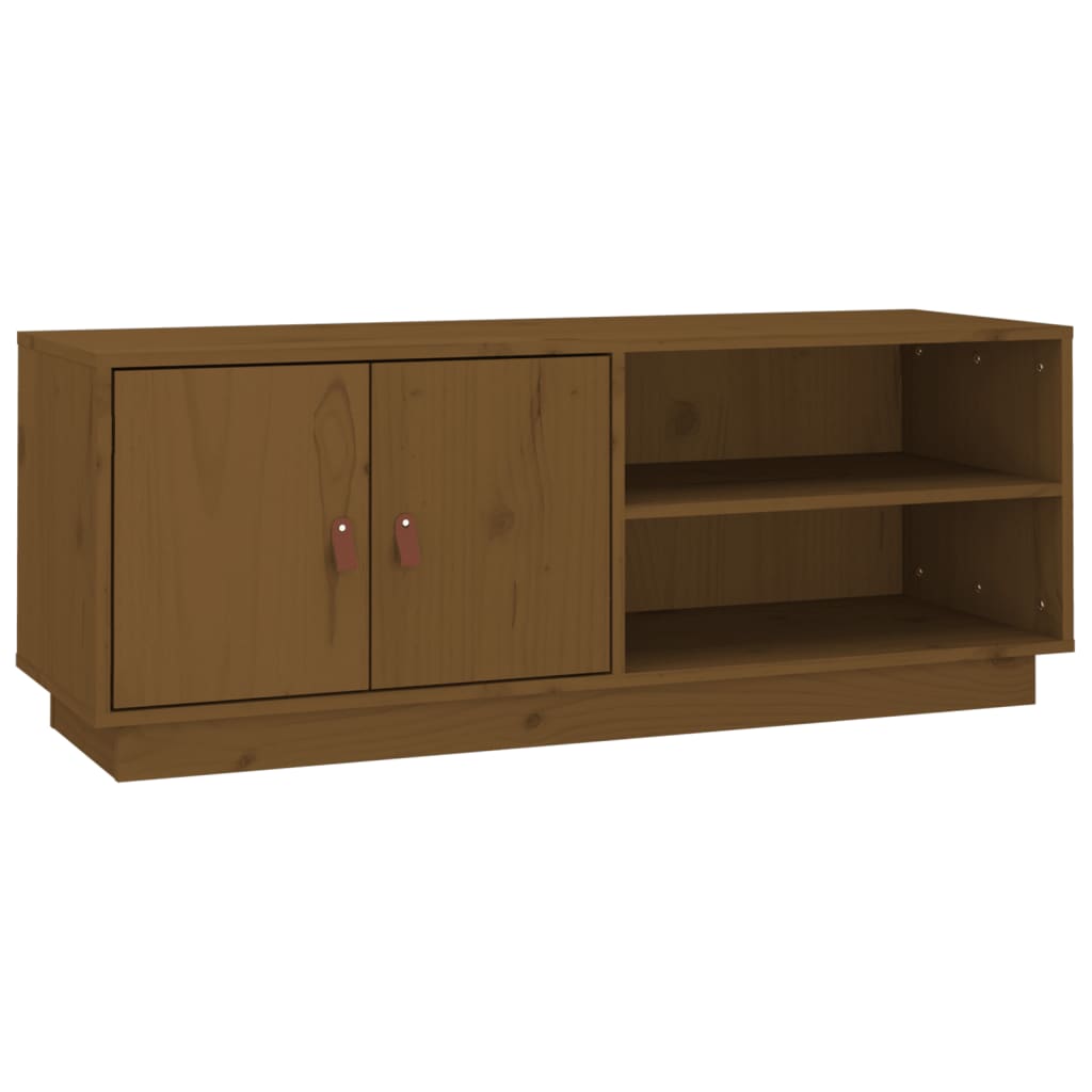 Honey Brown TV Cabinet 105x34x40 cm Solid Pine Wood