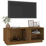 Honey Brown TV Cabinet 105x34x40 cm Solid Pine Wood