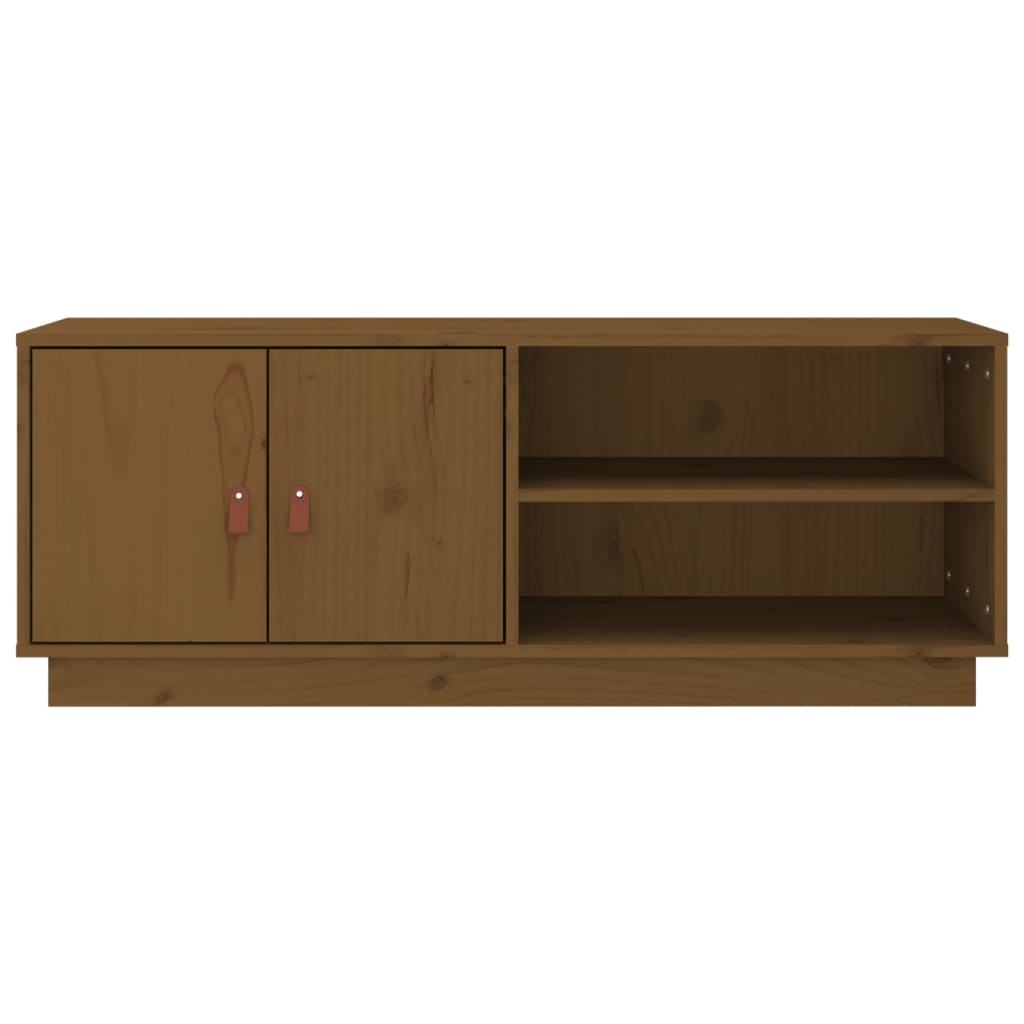 Honey Brown TV Cabinet 105x34x40 cm Solid Pine Wood